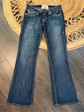Big Star Liv Flare Low Rise Jeans Women’s 28R Stretch Medium Wash